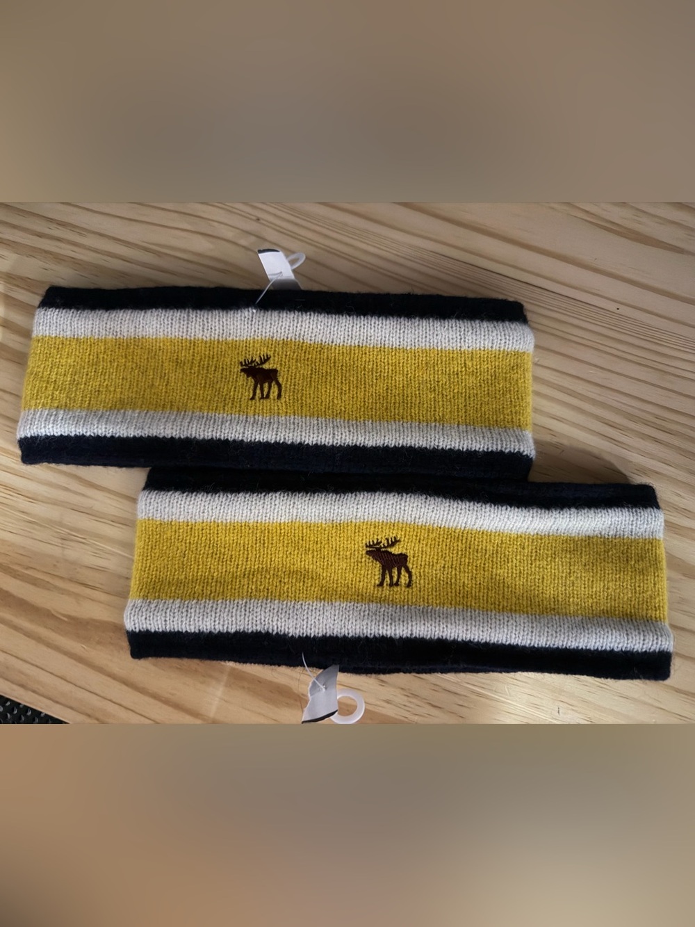 New Abercrombie Unisex Yellow Headbands set of 2
